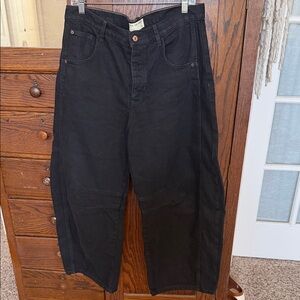 We The Free black barrel jeans
